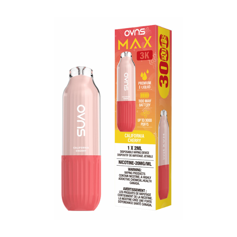 OVNS Max 3k Puffs Disposable Vape - California Cherry OVNS Max 3k Puffs Disposable Vape - California Cherry