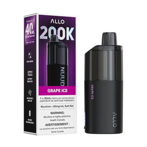 Allo Nuud 200K Puffs Disposable Vape - Grape Ice