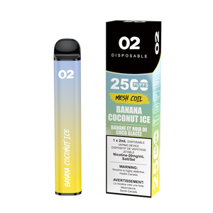 O2 2500 Puffs Disposable Vape - Banana Coconut Ice