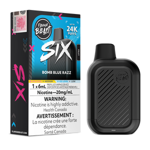 Flavour Beast Six 24K Puffs Disposable Vape - Bomb Blue Razz