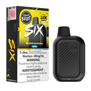 Flavour Beast Six 24K Puffs Disposable Vape - Bussin Banana Iced