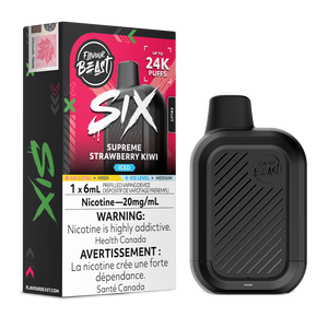 Flavour Beast Six 24K Puffs Disposable Vape - Supreme Strawberry Kiwi Iced