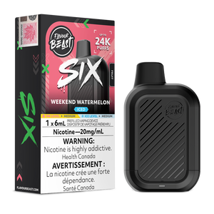 Flavour Beast Six 24K Puffs Disposable Vape - Weekend Watermelon Iced