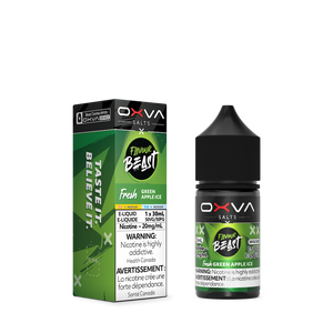 Flavour Beast x Oxva Salt Nic Vape Juice -  Fresh Green Apple Ice (30ml)