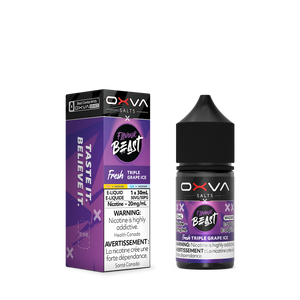 Flavour Beast x Oxva Salt Nic Vape Juice -  Fresh Triple Grape Ice (30ml)