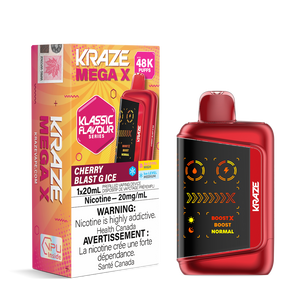 Kraze Mega X 48K Puffs Disposable Vape - Cherry Blast G Ice