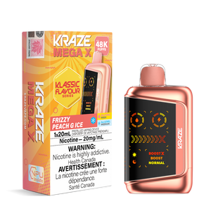 Kraze Mega X 48K Puffs Disposable Vape - Frizzy Peach G Ice
