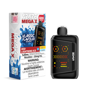 Kraze Mega X 48K Puffs Disposable Vape - Red Lightning Ice