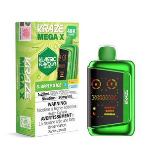 Kraze Mega X 48K Puffs Disposable Vape - S. Apple G Ice