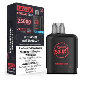 Level X Flavour Beast Boost G2 - Lit Lychee Watermelon Iced