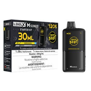 Flavour Beast Level X M Series Starter Kit 120K Puffs - Bussin Banana Iced