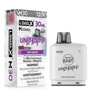 Flavour Beast Unleashed Level X M Series M30 120K Puffs Vape Pod - Epic Grape Iced