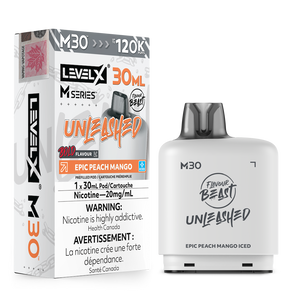 Flavour Beast Unleashed Level X M Series M30 120K Puffs Vape Pod - Epic Peach Mango Iced