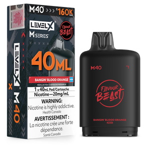 Flavour Beast Level X M Series M40 160K Puffs Vape Pod - Bangin' Blood Orange Iced