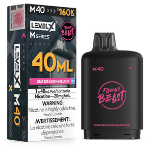 Flavour Beast Level X M Series M40 160K Puffs Vape Pod - Dub Dragon Melon Iced