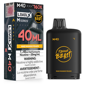 Flavour Beast Level X M Series M40 160K Puffs Vape Pod - Mad Mango Peach