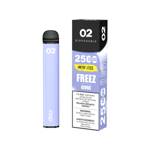 O2 2500 Puffs Disposable Vape - Freez