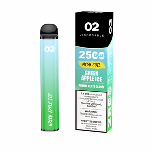 O2 2500 Puffs Disposable Vape - Green Apple ice