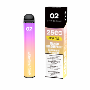 O2 2500 Puffs Disposable Vape - Mango Dragonfruit