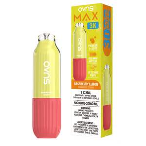 OVNS Max 3k Puffs Disposable Vape - Raspberry Lemon