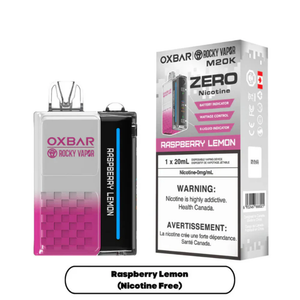 Oxbar M20K Nic Free Disposable Vape - Raspberry Lemon