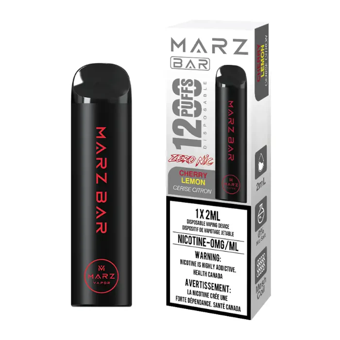 Marz Bar 1200 (Nicotine-Free) Disposable Vape - Cherry Lemon Marz Bar 1200 (Nicotine-Free) Disposable Vape - Cherry Lemon