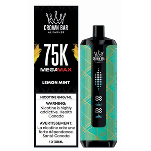 Al Fakher Crown Bar 75K Mega Max Disposable Vape - Lemon Mint