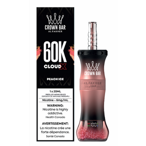 Al Fakher Crown Bar Cloud X 60K Disposable Vape - Peach Ice